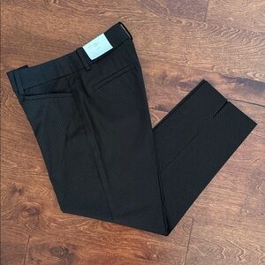LOFT Julie Cropped Black Pants with Subtle Dots